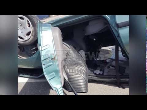 Ora News – Aksident në autostradën Tiranë-Durrës, makina përmbyset në mes të rrugës