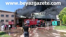 Tekstil fabrikası alev alev yanıyor!