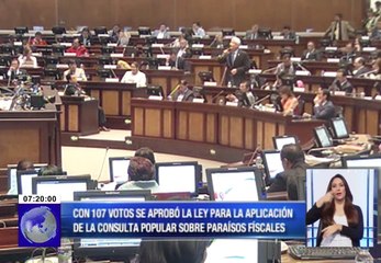 Con 107 votos se aprobó la ley para la aplicación de la consulta popular sobre paraísos fiscales