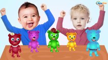 Learn Colors for Babies | Bad Baby Crying Gummy Bear | Finger Family Song.