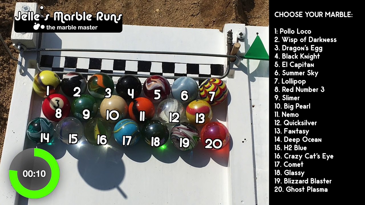 Une course de billes dans le sable filmée comme de la Formule 1 !