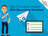 Tips to acquire quality B2B database