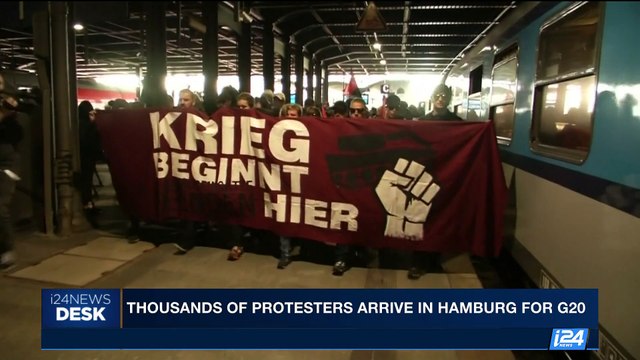 i24NEWS DESK | Thousands of protesters arrive in Hamburg for G20 | Thursday, July 6th 2017