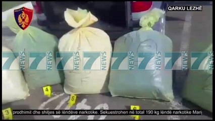 SEKUESTROHET 190 KG KANABIS NE KURBIN DHE LEZHE - News, Lajme - Kanali 9