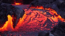 Drone Footage Shows Lava Flow at Kilauea Volcano in Hawaii
