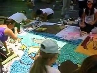 Preparazione quadri Infiorata parte 5
