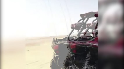 Piqué fait un tonneau en buggy !