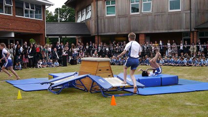 Gymnastics show at a British primary school