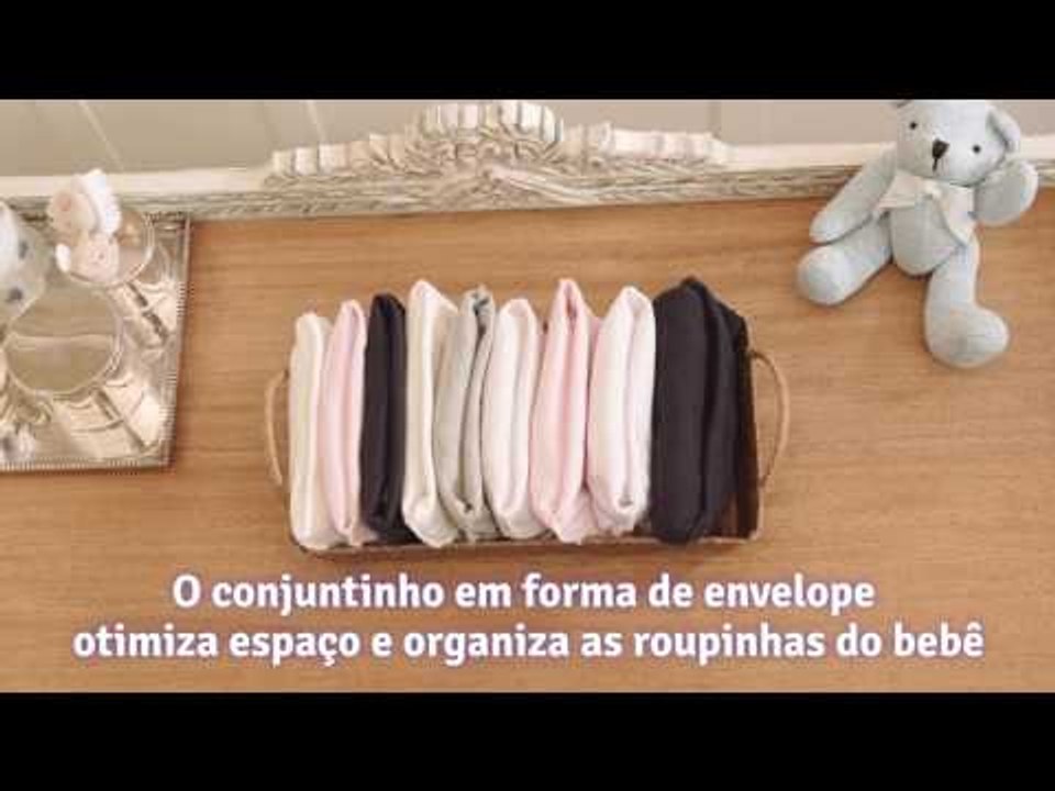 Como dobrar a roupinha do bebê