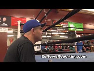 brandon rios can be a great trainer - stays in gym to help other fighters after workout