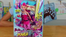 Muñeca héroe en en película Nuevo poder princesa Informe Primavera súper juguete Barbie unboxing barbie