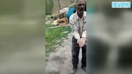 Ağrı amcanın elektrik personeline dert yanması