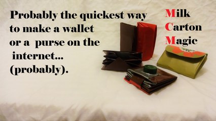 Wallets or purses were never as quick to make as this.