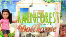 DIY - How to Make: AMERICAN GIRL Dollhouse: Rainforest House- Handmade - Crafts - 4K by re