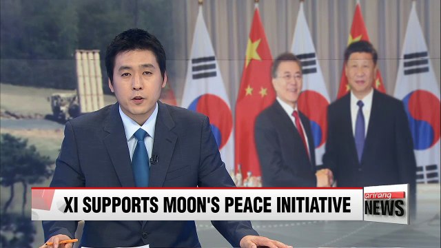 Chinese President Xi Jinping throws support for South Korean President Moon's drive for peace on Korean peninsula