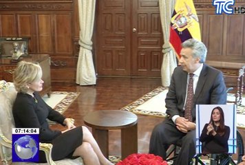 Diálogo entre presidente Lenin Moreno y Cynthia Viteri