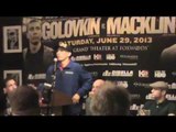Gennady Golovkin vs Matthew Macklin Full Presser EsNews Boxing