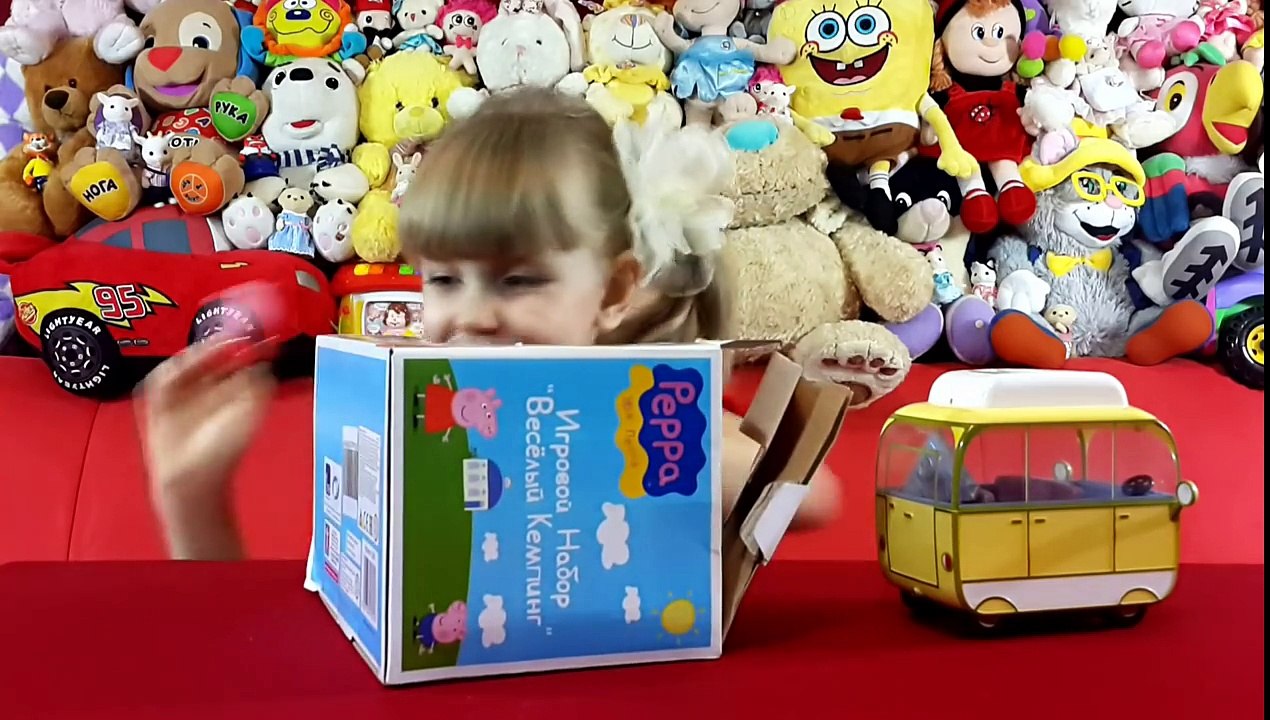 Новые функции Новый игрушки свинка пеппа свинка пеппа фургон игровой набор веселый кемпинг свинка пеппа л