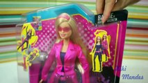 Agente y muñeca conocido motocicleta mascotas secreto espiar equipo juguete en Barbie deboxing inventor Tecnobot