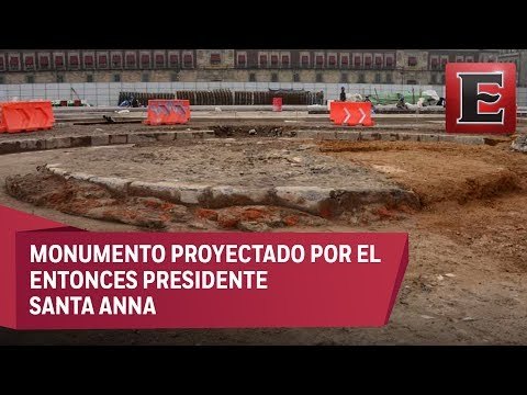 Descubren en el Zócalo capitalino una plataforma circula de 1843