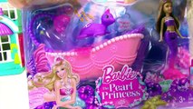 Русалка Барби в жемчужный Принцесса Мини кукла Оранжевый Дельфин ванна игрушка Открытие