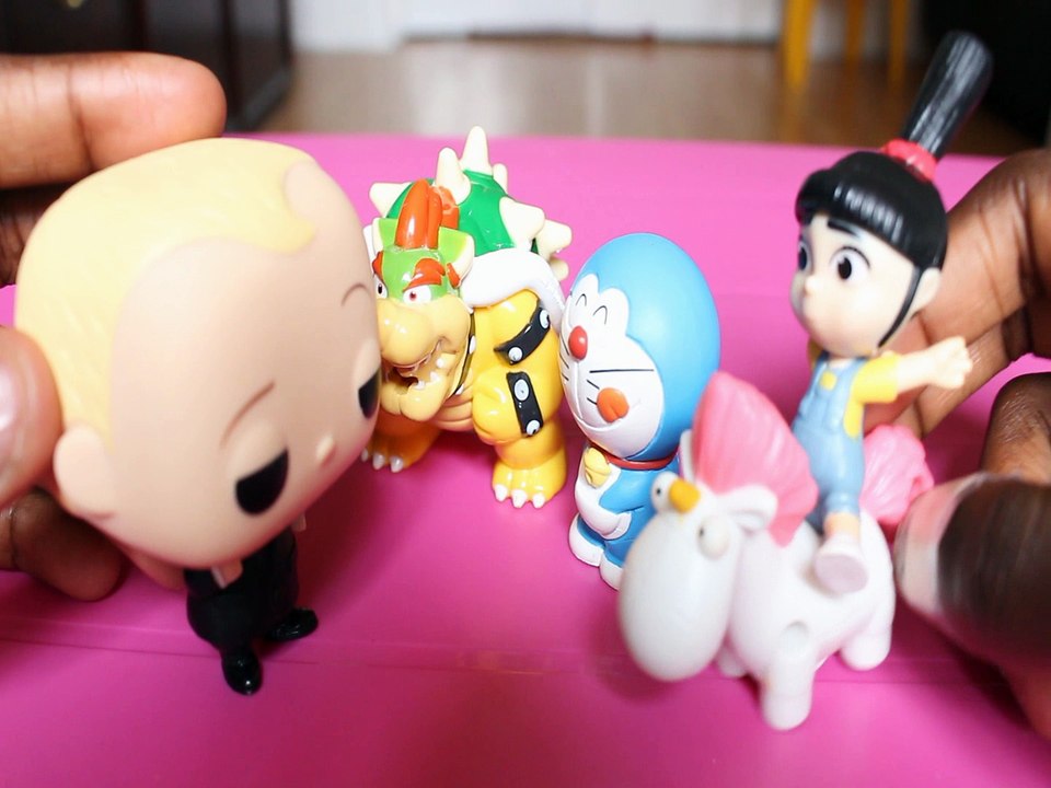 WHOSE'S YOUNGER BOSS BABY OR AGNES GRU DORAEMON BOWSER DISNEY SUPER MARIO Toys Kids Video DREAMWORKS DESPICABLE ME 3 ROB