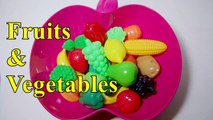 Aprender nombres de frutas y vegetales con juguete Niños aprendizaje frutas vegetales
