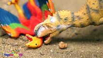 Videos de Dinosauris para niños Yutyrannus v_s Rajasaurus  Schleich Dinosaurios de Juguete