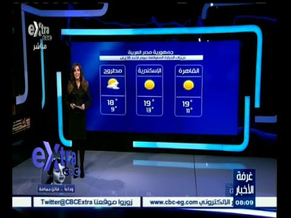 #غرفة_الأخبار | حالة الطقس ودرجات الحرارة ليوم...