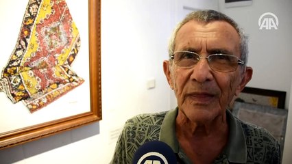 200 yıllık halıyı 60 bin iğneyle tablo haline getirdi