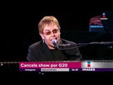 Elton John cancela show en Alemania por G20 | Imagen Noticias con Yuriria Sierra
