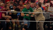 John Cena and Brock Lesnar get into a brawl that clears the entire locker room_ Raw, April 9, 2012 ( 720 X 1280 )
