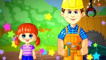 The Red Dump Truck, Crane an  Diggers and Builder - Vehicle & Car Cartoons for child