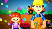 The Red Dump Truck, Diggers and Builder - Vehicle & Car Cartoons for childr
