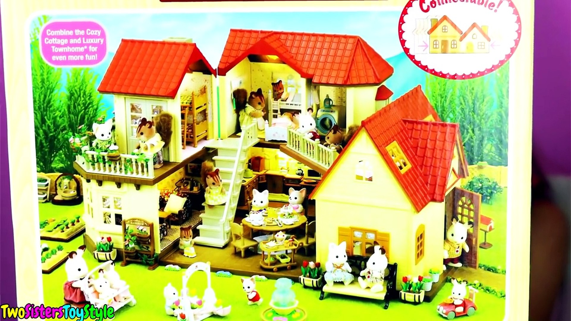 Calico Critters Cozy Cottage Starter Home And Hopscotch Rabbit