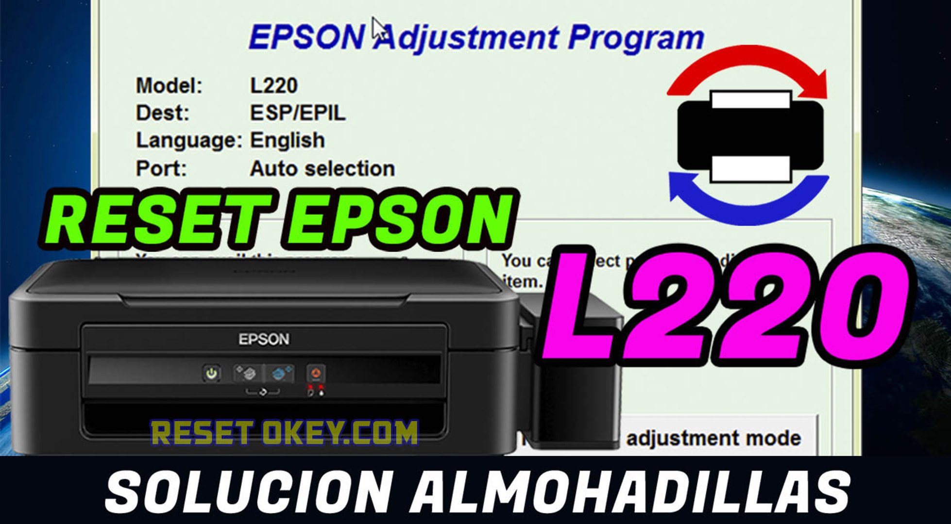 Reset EPSON L220 Solucion Almohadillas han llegado al final de su vida Util  - 100 % Garantizado - Vídeo Dailymotion