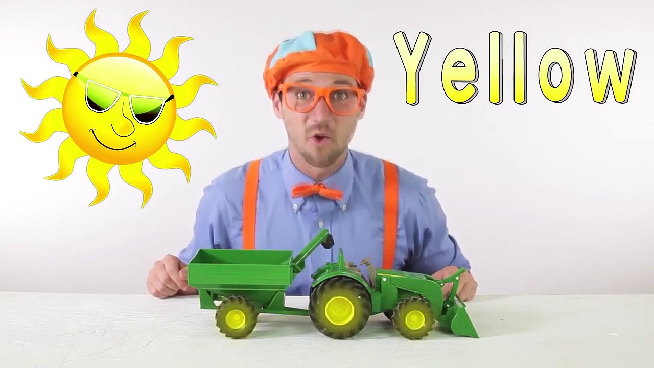 Tractor toy for toddlers - Learn colors en _ Blippi Toy