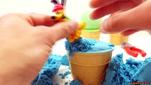 Kinetic Sand Ice Cream Surprise Toys Mickey Mouse Tools Playset Learn Colors Play Doh Ball