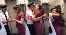 Couples Engagement in Flight
