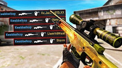 KWEBBELKOP-ONE SHOT 5 KILLS! (CSGO Funny Moments)