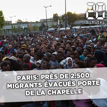 Paris: Près de 2.500 migrants évacués porte de La Chapelle
