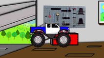 Monster Truck Auta  Bajki dla dzieci  (cartoons for kids)