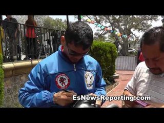 marcos maidana vs josesito lopez fans in la showing maidana love