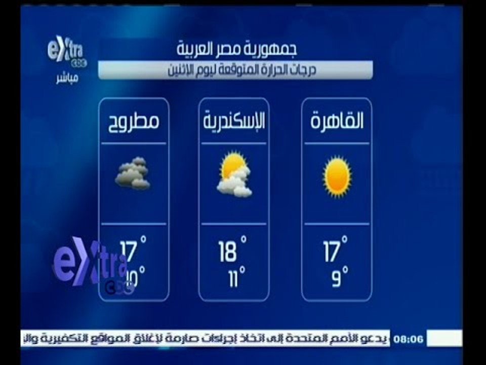 #غرفة_الأخبار | حالة الطقس ودرجات الحرارة ليوم...