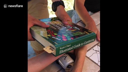 Man uses book to remove ganglion cyst