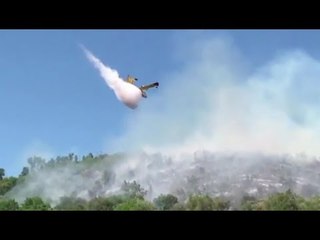 Cortona (AR) - Incendio in località Terontola -2- (07.07.17)