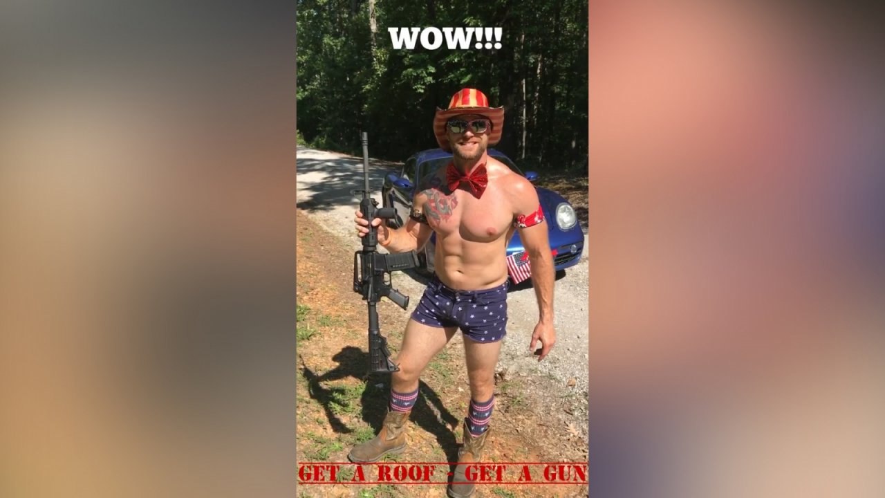 American roofing company offers a free gun with every roof in crazy promotional video