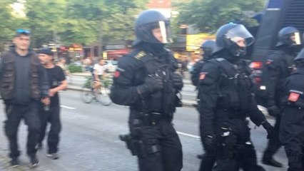 Hamburg Protesters Met With Heavy Police Presence