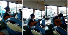 Quando viajas tranquilo de autocarro e aparece um jovem a cantar 