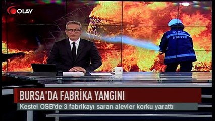 Bursa'da fabrika yangını (Haber 06 07 2017)